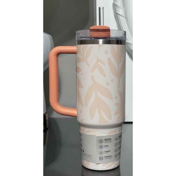 Stanley Quencher H2.0 FlowState Tumbler 30oz, APRICOT PALMS - Picture 2 of 4